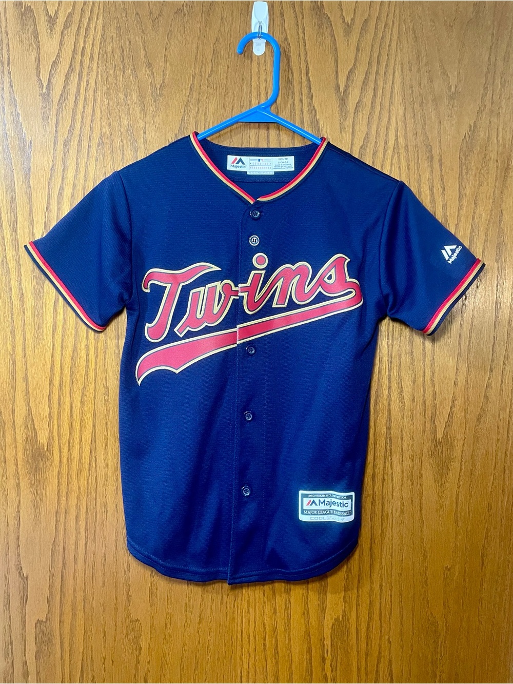 Minnesota Twins  Jose Berrios Navy Blue Majestic Cool Base Jersey Youth Sz Sm 8